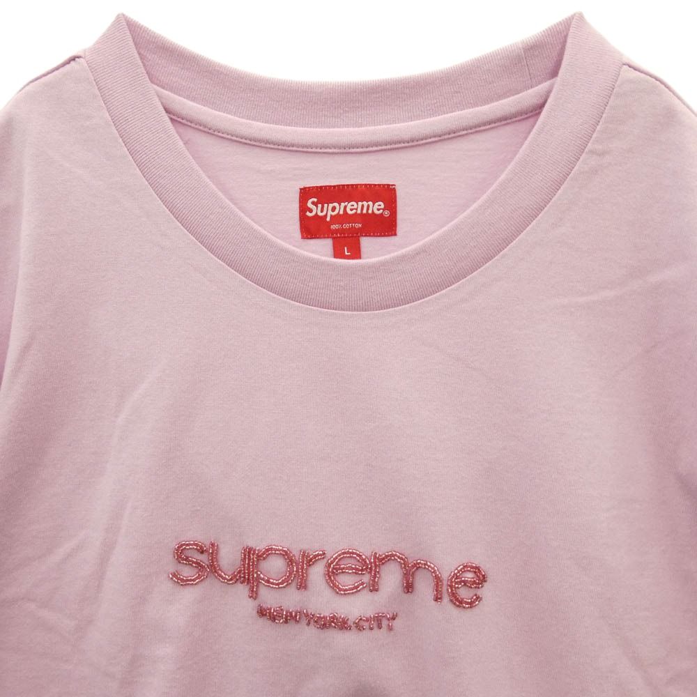 Supreme シュプリーム 22SS Beaded Logo S/S Top ビーデッド ロゴ
