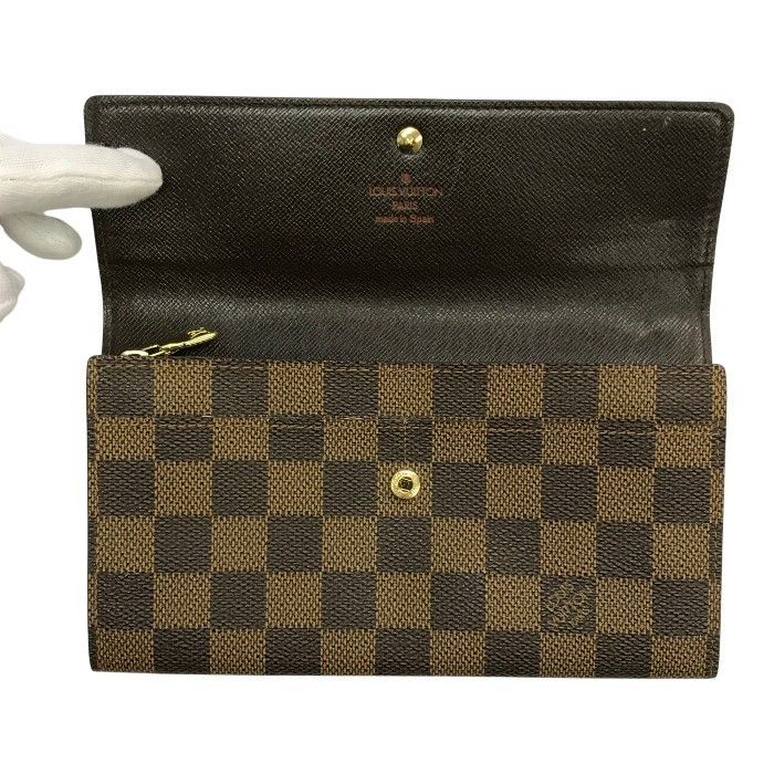 LOUIS VUITTON ルイヴィトン ダミエ エベヌ ポルトフォイユサラ 長財布