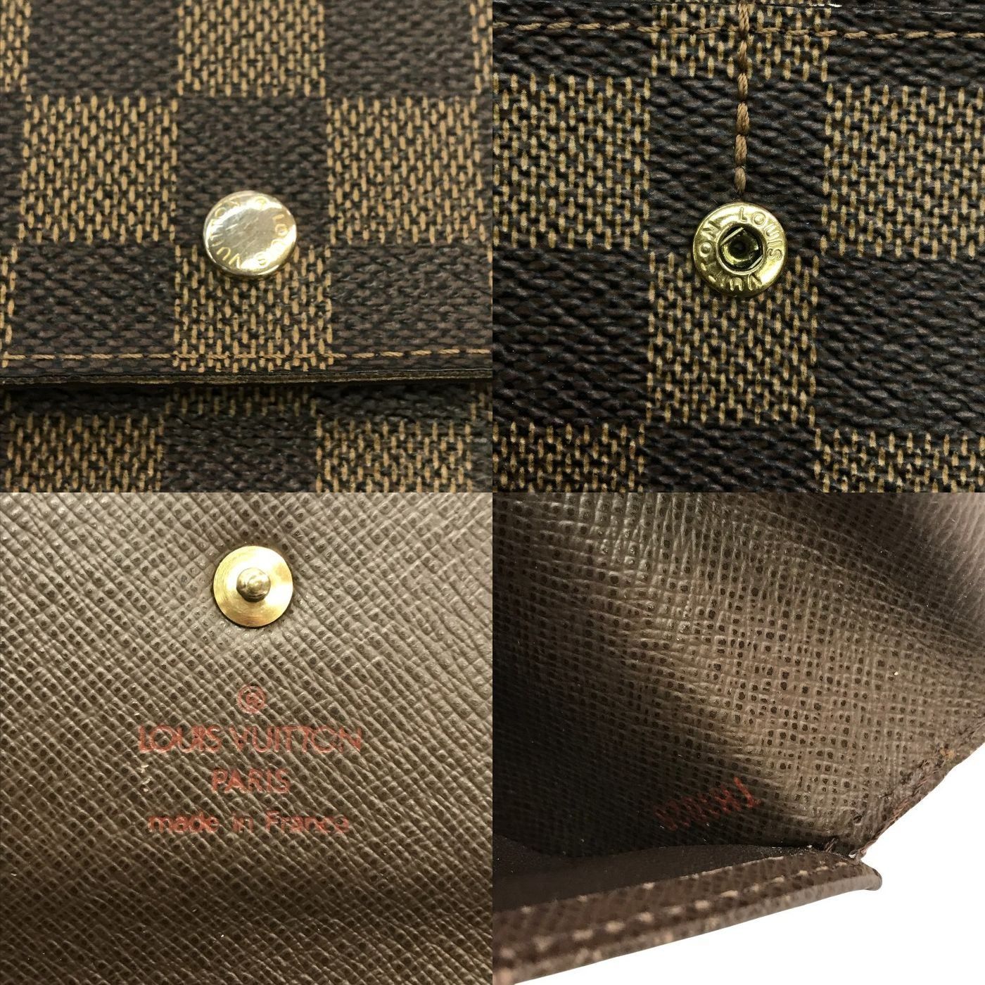 LOUIS VUITTON ルイヴィトン ダミエ エベヌ ポルトフォイユ 