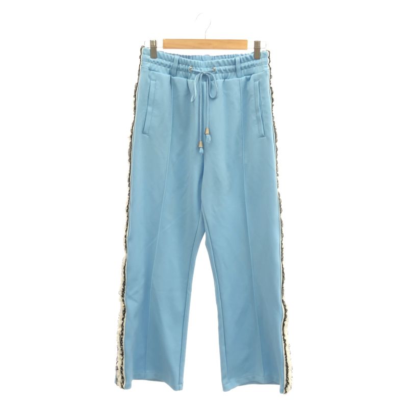 【中古】el conductorH コンダクター FRILL SIDE LINE JERSEY TROUSERS BLUE フリル サイドライン ジャージパンツ PD23AP02 4 青[66]