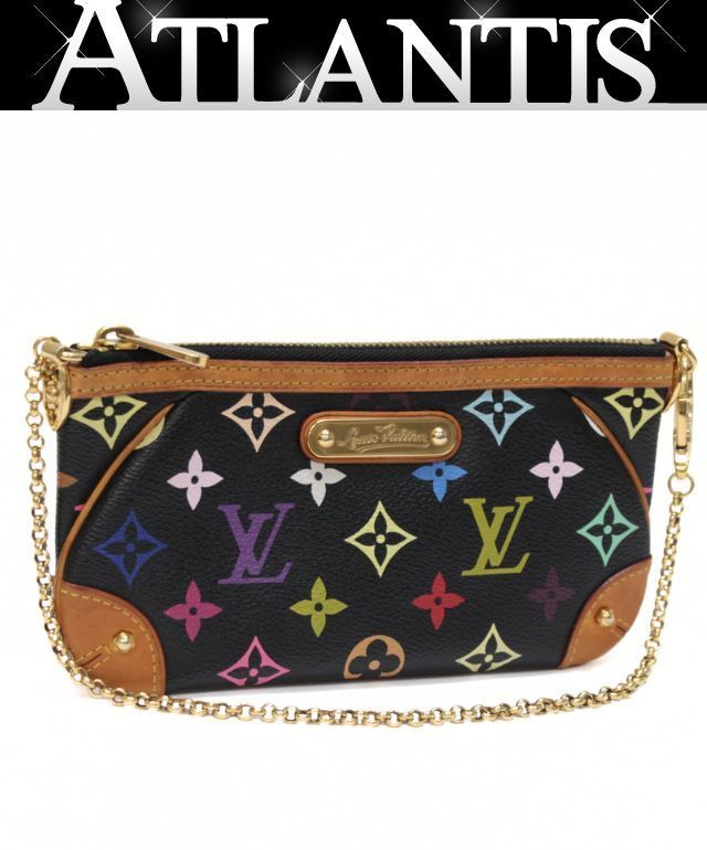 ルイヴィトン Louis Vuitton ポシェットミラMM ミニポーチ マルチカラー 黒 M60097 【75422】 82,445円