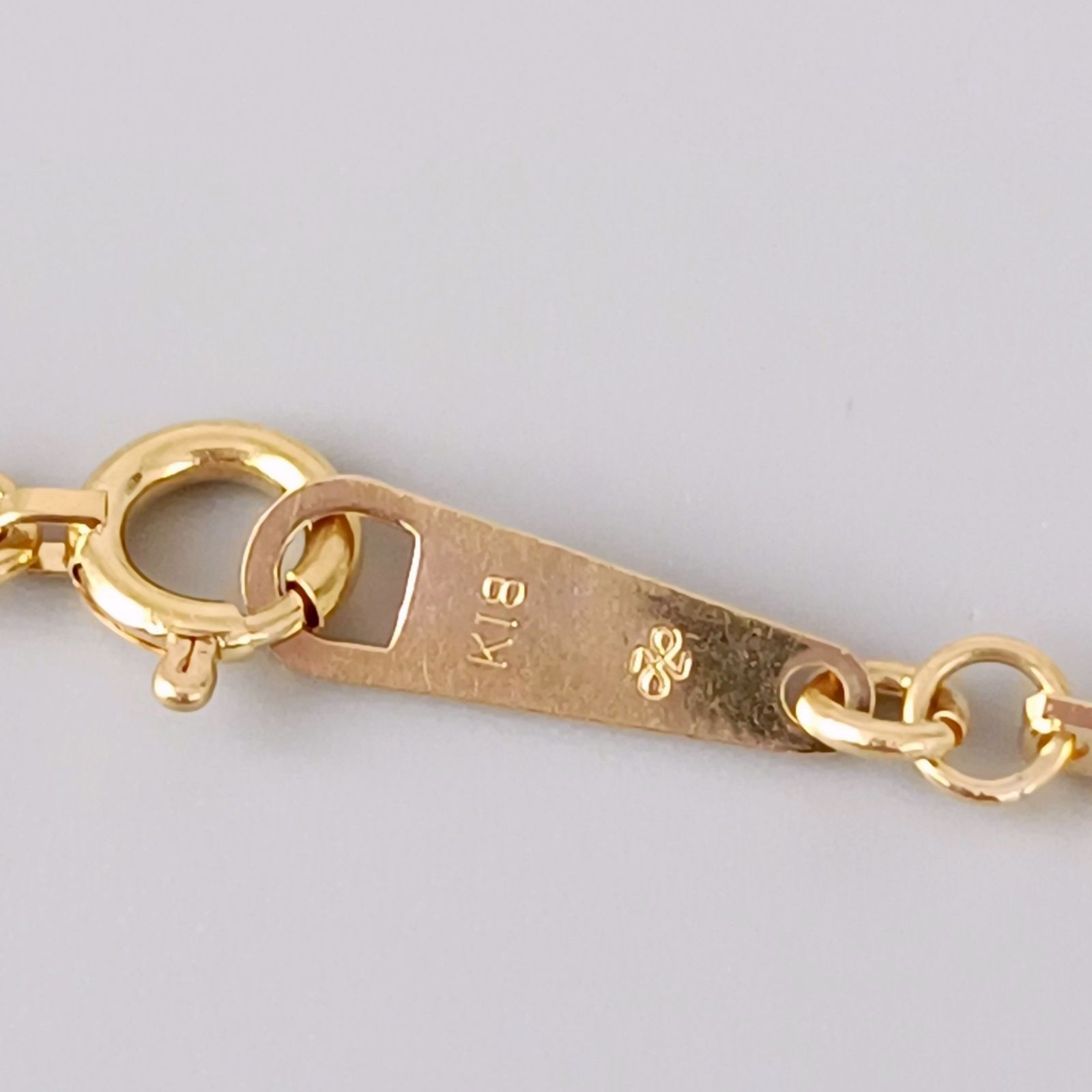 18金 K18 男女兼用 ジュエリーマキ デザインブレス 3.47g 18㎝ Z1813