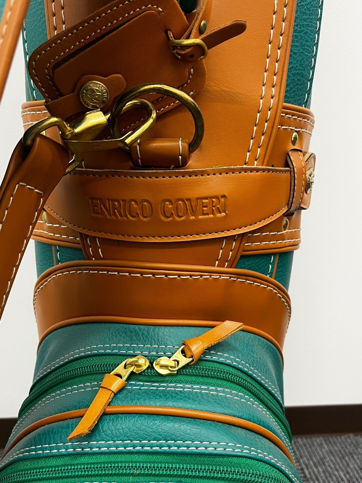 エンリコ・コベリ ENRICO COVERI GOLFクロコダイル ゴルフバッグ