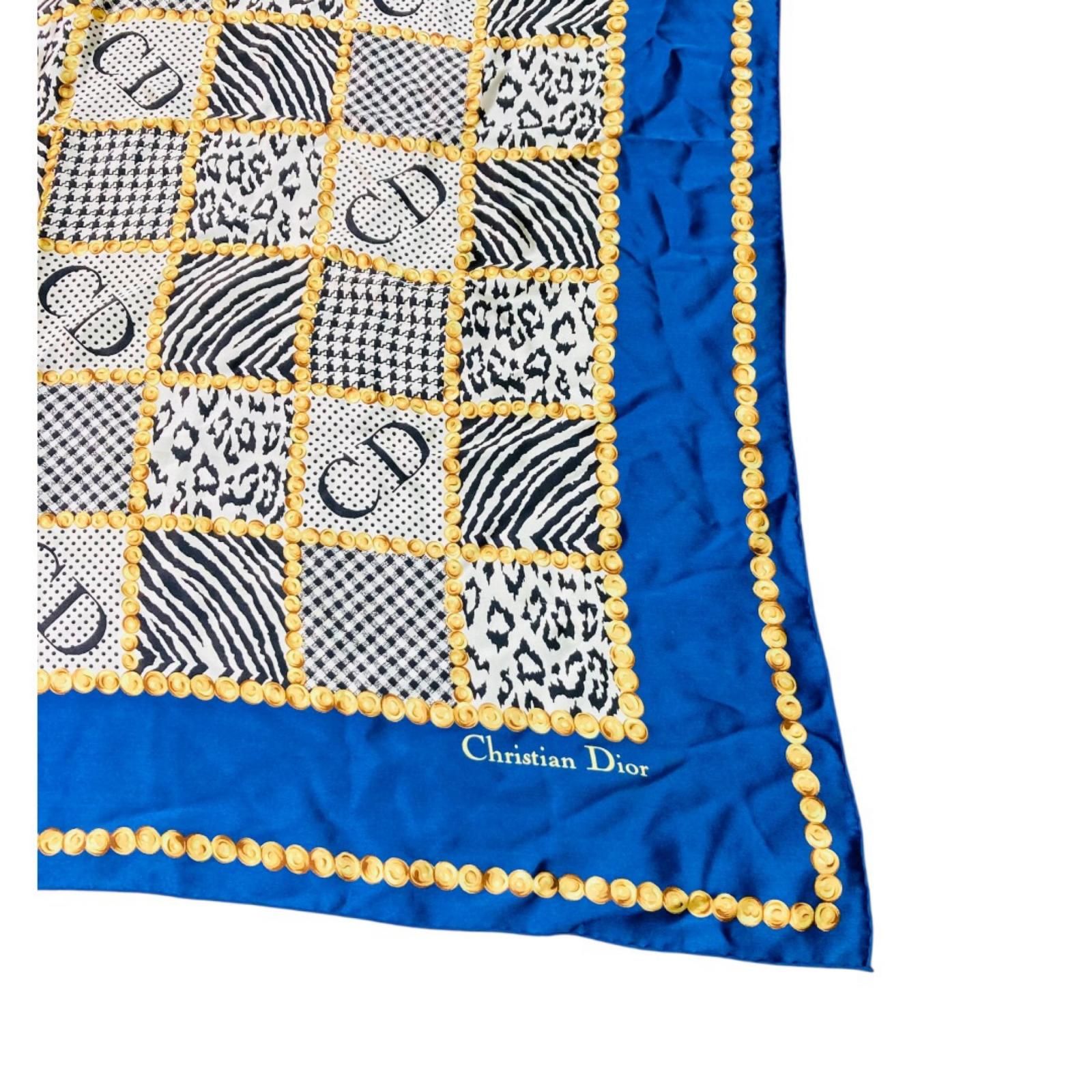 Christian Dior ディオール スカーフ CD ロゴ 約86cm×86cm - メルカリ