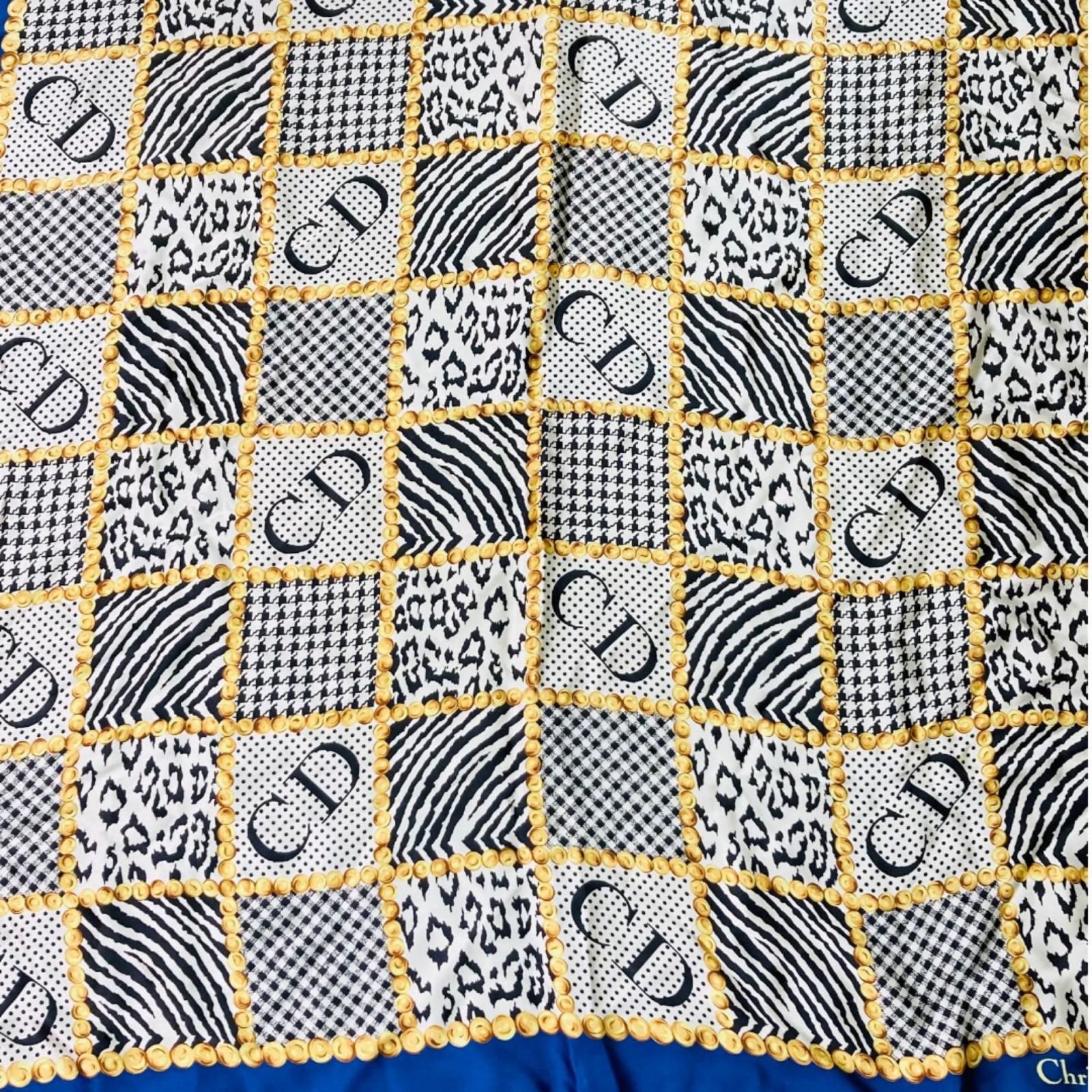 Christian Dior ディオール スカーフ CD ロゴ 約86cm×86cm - メルカリ