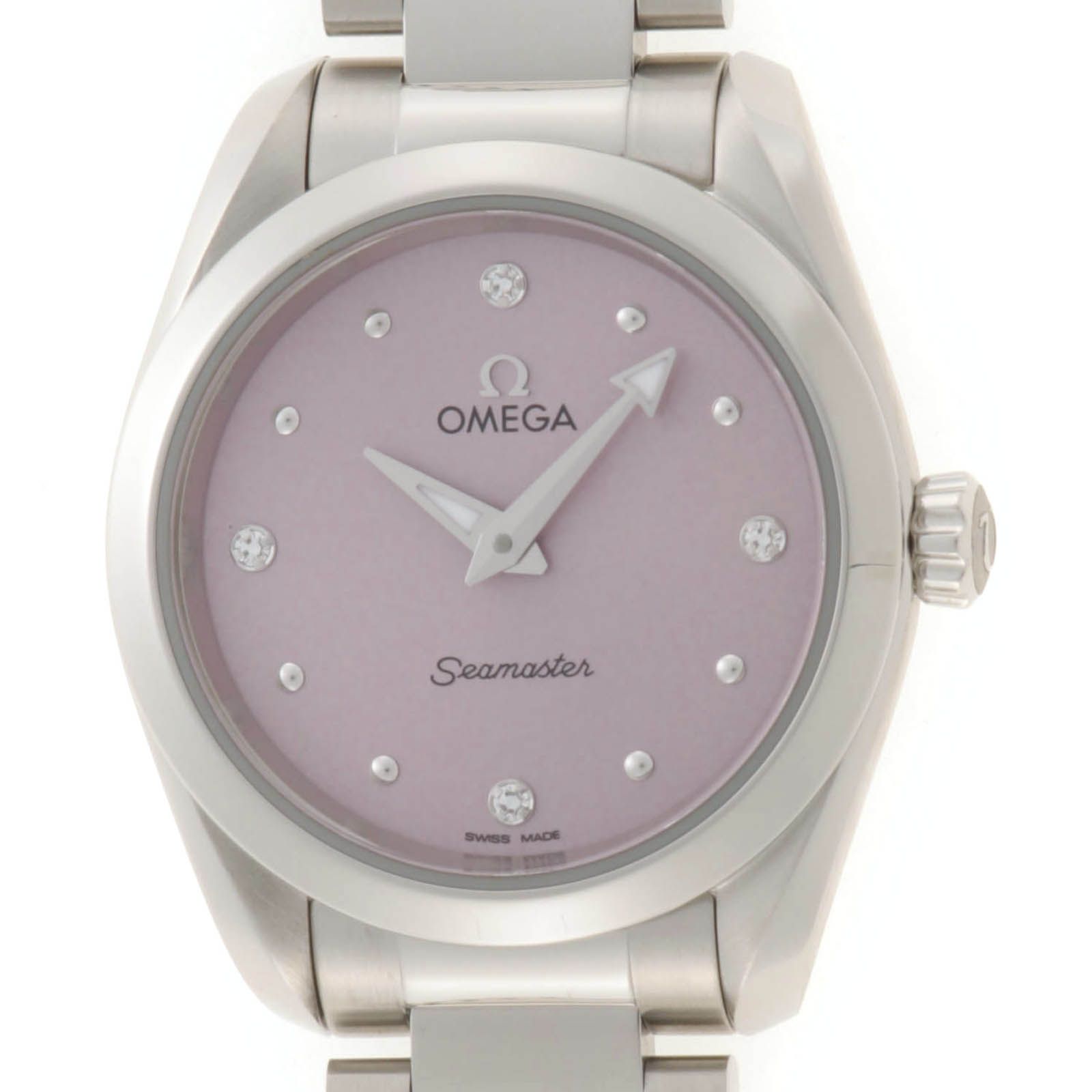 OMEGA オメガ シーマスター アクアテラ 4PD 220.10.28.60.60.001 腕時計 ステンレススチール バイオレット/4PD クオーツ レディース【中古】433 2148104134271
