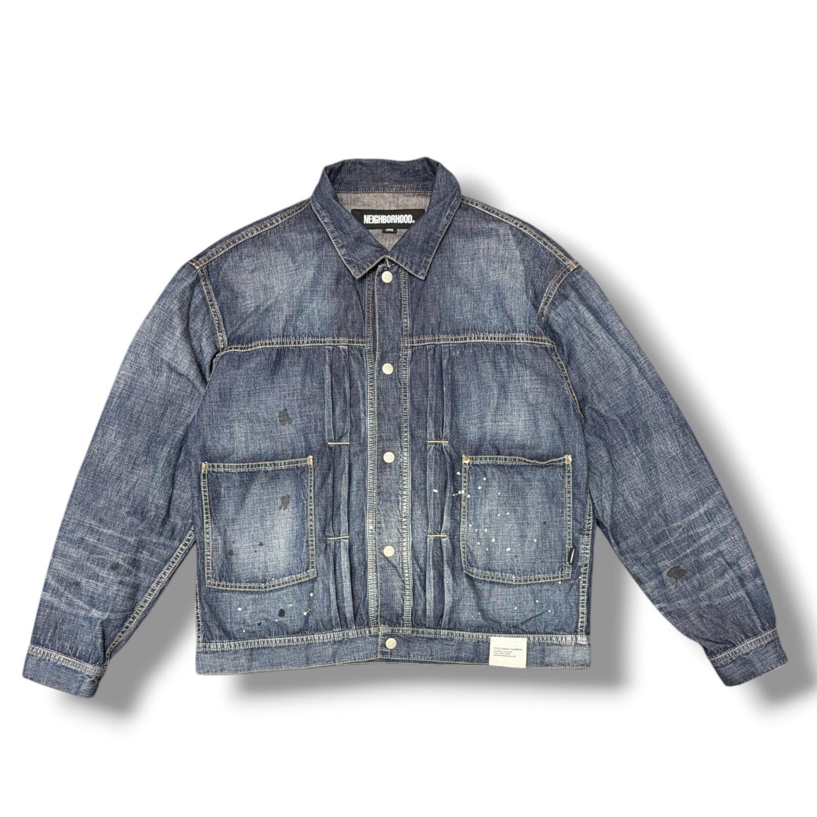 参考上代49500円 NEIGHBORHOOD 24SS WASHED LIGHTWEIGHT DENIM JACKET