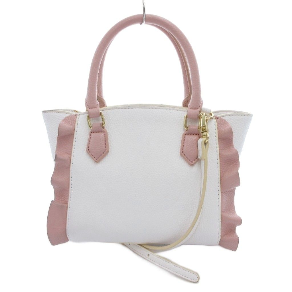 サマンサベガ ショルダー バッグ白 美品 サマンサベガ レザー 2way 
