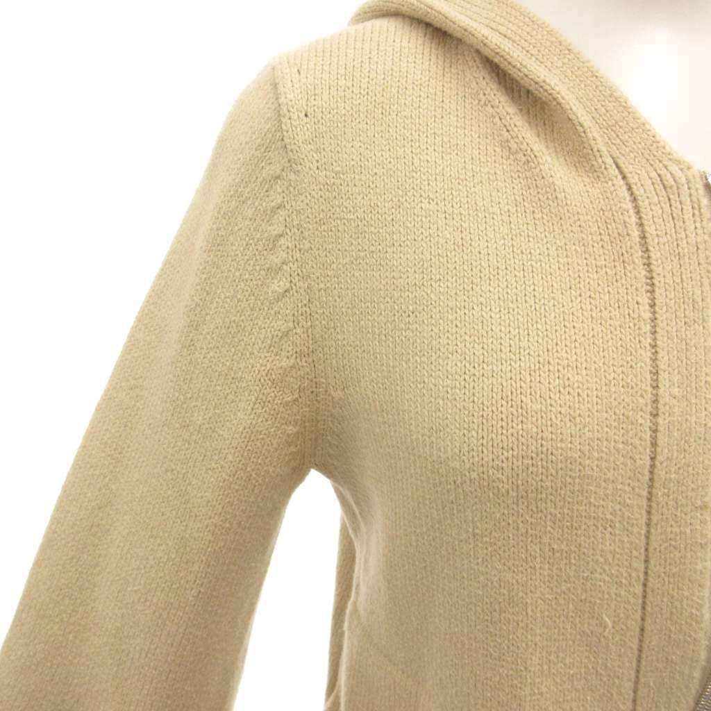 FOXEY カシミヤ100% 長袖 セーター ラウンジニットトップ ベージュ フォクシー FOXEY ニットパーカ ラウンジフーディ 38 ベージュ 長袖