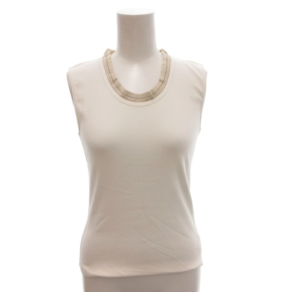 FABIANA FILIPPI タンクトップ XS ベージュ 【古着】【中古】 ファビアナフィリッピ FABIANA FILIPPI カットソー タンクトップ バイ