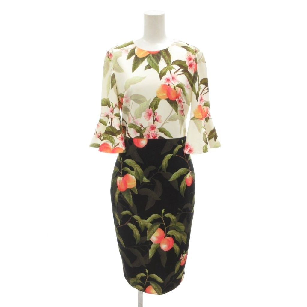 テッドベーカー TED BAKER ワンピース 1 マルチカラー ミモレ丈 花柄