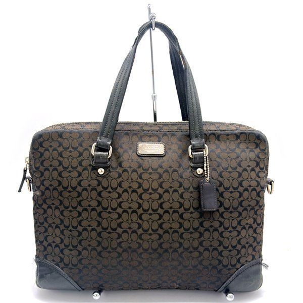 【美品】COACH　シグネイチャー　ビジネスバッグ　ブラック【F70288】 COACH/コーチ ブリーフケース ビジネスバッグ F70288 シグネチャー