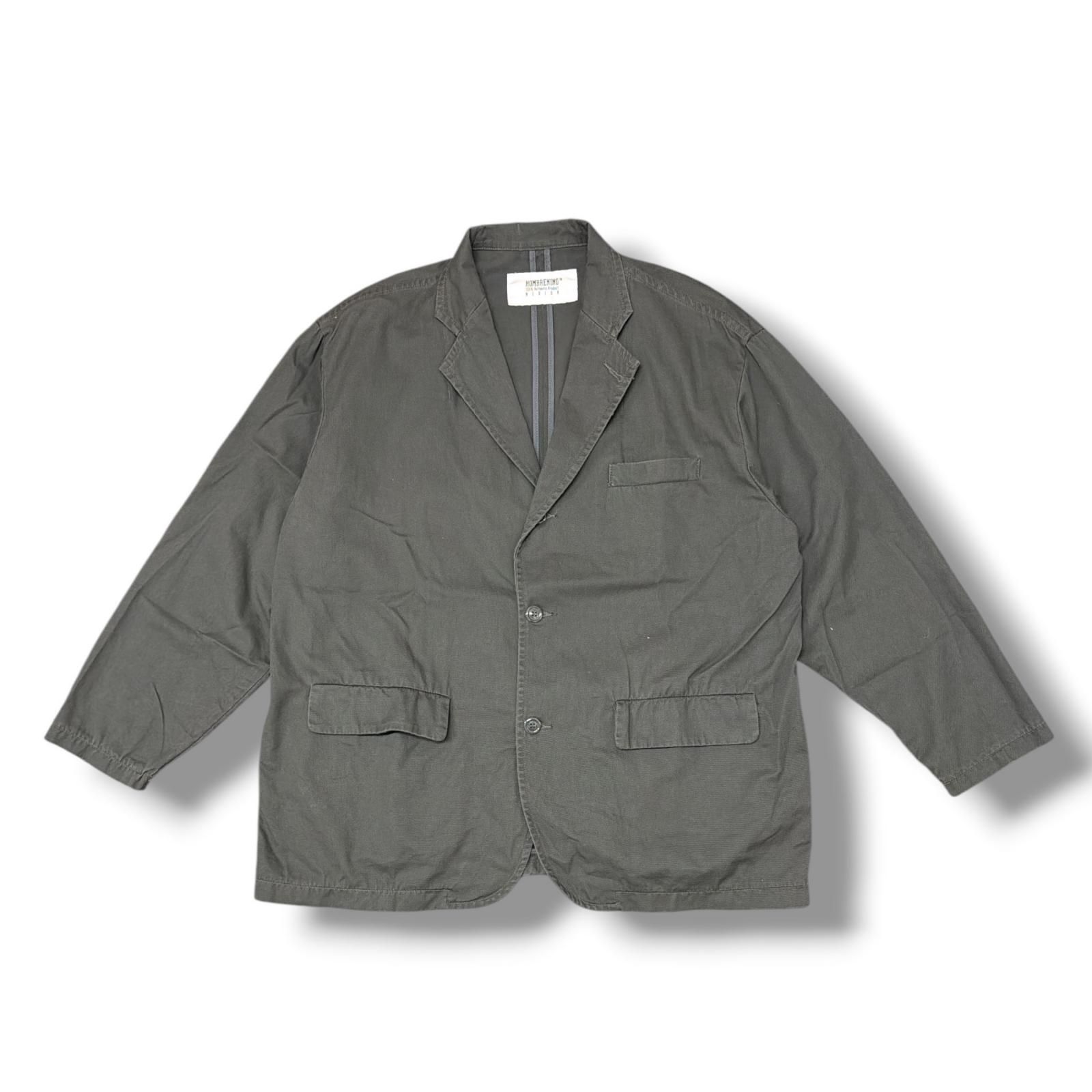 参考上代41800円 Hombre Nino CHINO 3B JACKET チノ3Bジャケット オーバーサイズ ワークシャツ オンブレニーニョ HN0231-JK0003 チャコール M （19747M） 参考上代41800円 Hombre Nino CHINO 3B JACKET チノ3Bジャケット