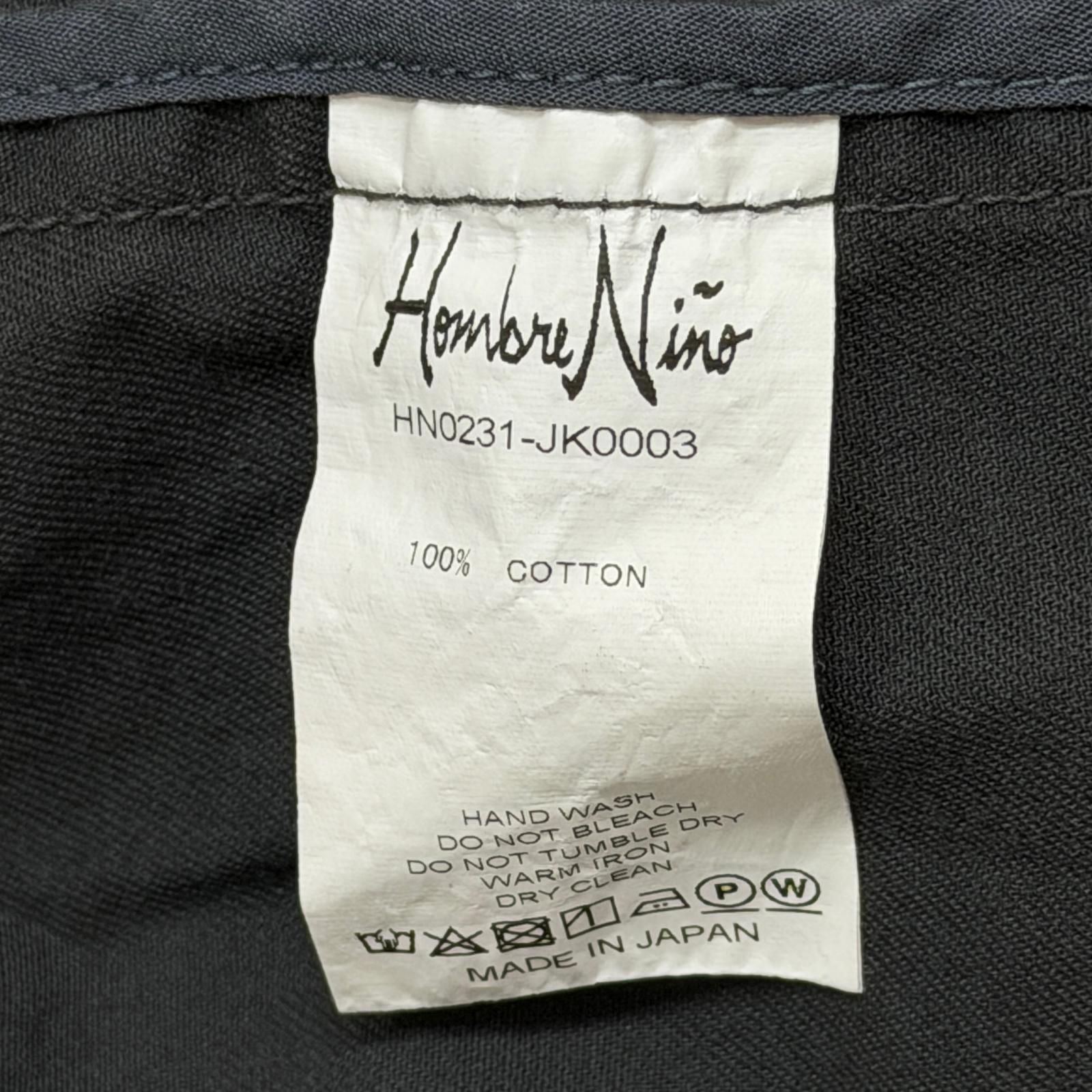 参考上代41800円 Hombre Nino CHINO 3B JACKET チノ3Bジャケット オーバーサイズ ワークシャツ オンブレニーニョ HN0231-JK0003 チャコール M （19747M） 参考上代41800円 Hombre Nino CHINO 3B JACKET チノ3Bジャケット