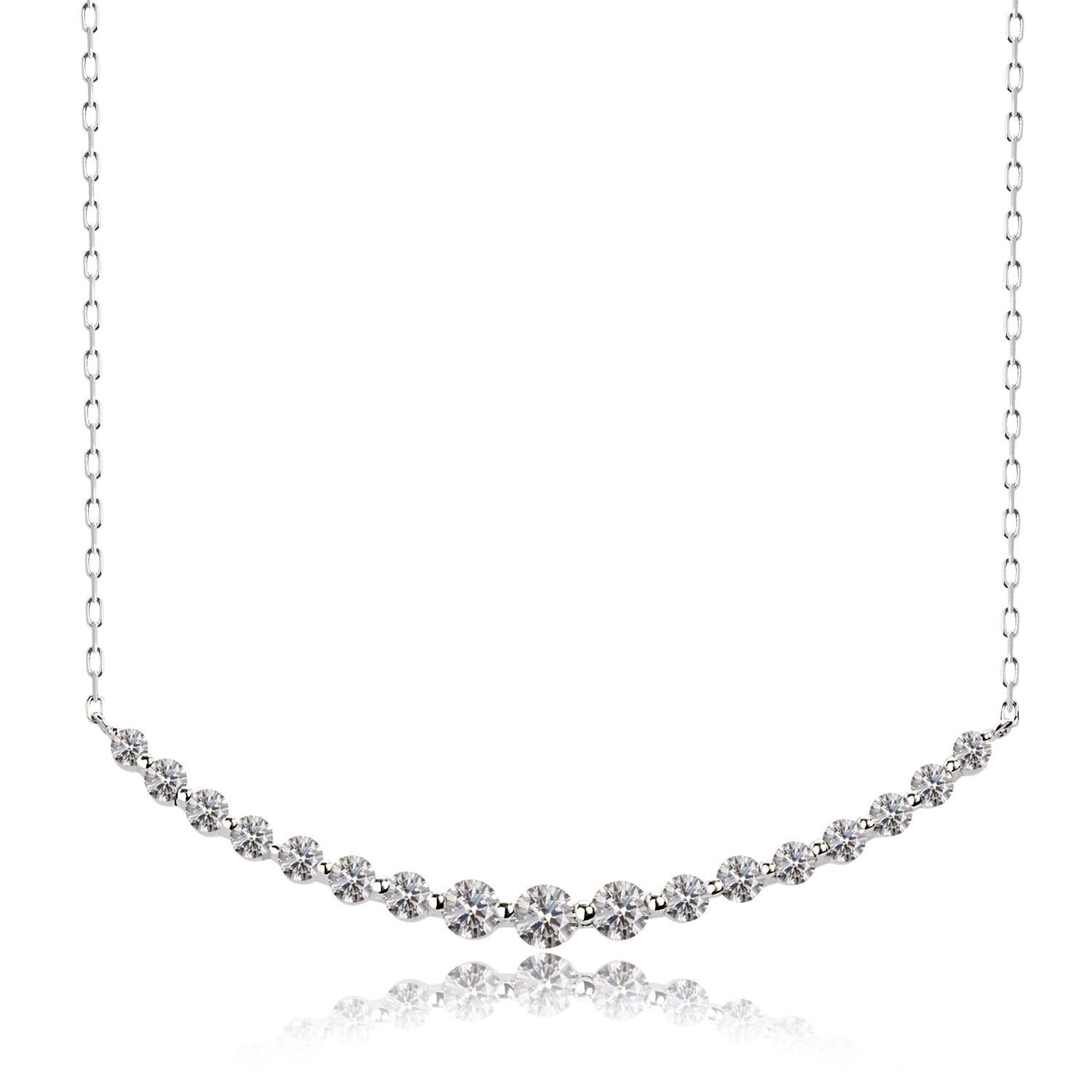 [ララクリスティー] H&C ダイヤモンド スマイルライン ネックレス 1ct プラチナ PT900 lp37-0003-pt