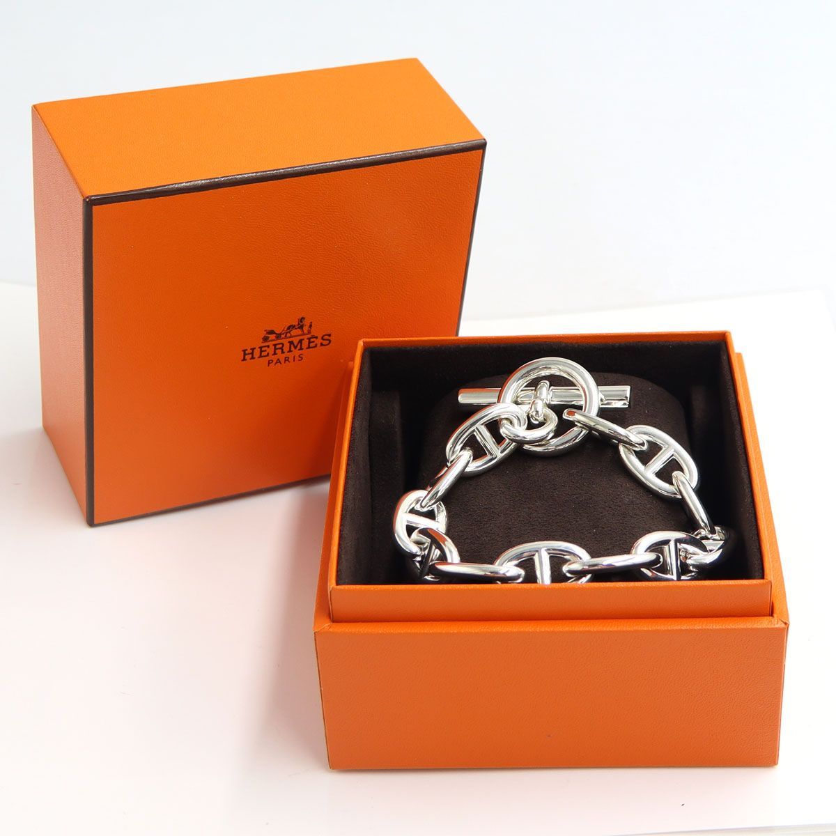 エルメス（HERMES）シェーヌダンクル ブレスレット TGM 腕回り18cm(12