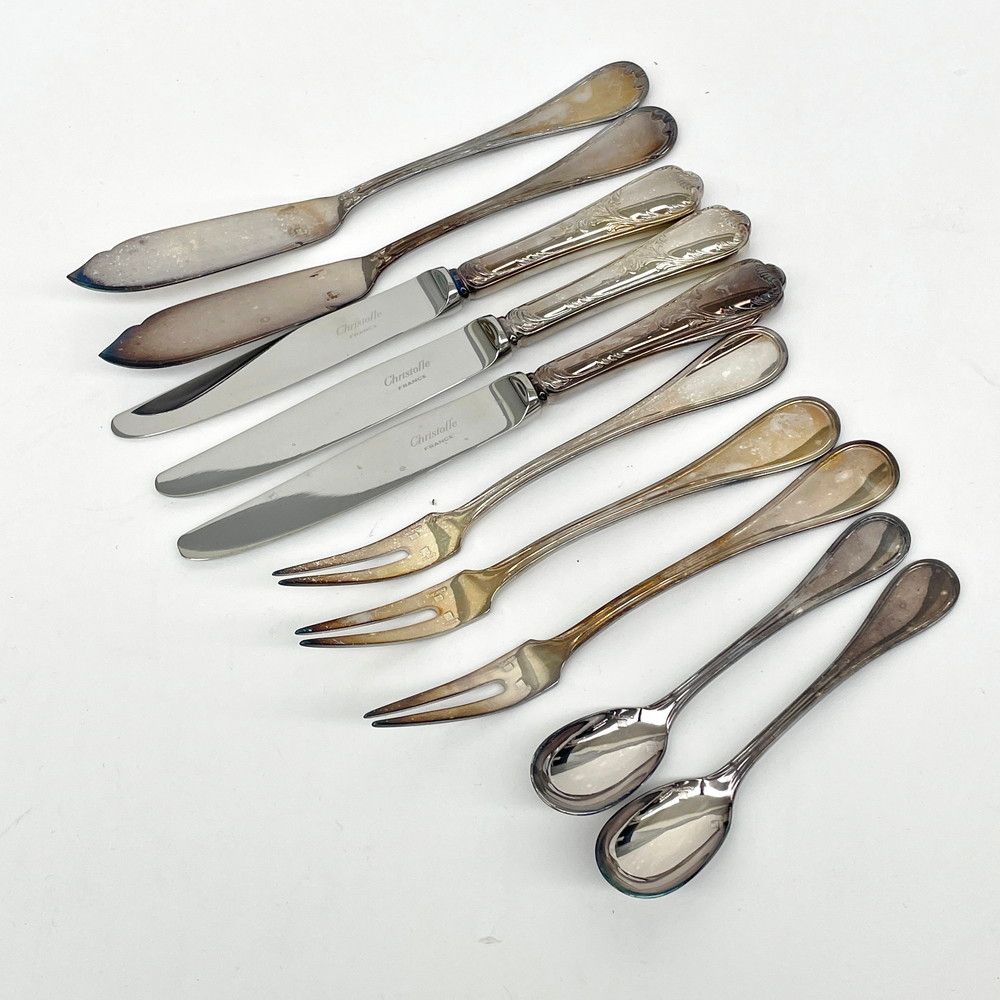Christofle Hekla カトラリーセット 10点　中古 クリストフル Christofle カトラリー 計10本セット - メルカリ