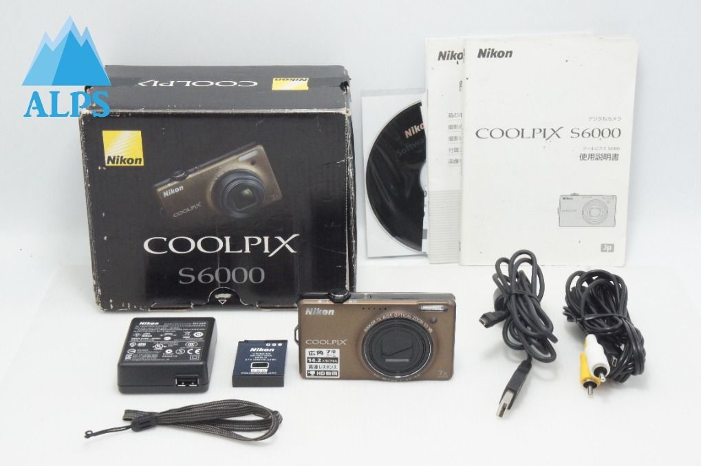 良品 Nikon ニコン COOLPIX S6000 コンパクトデジタルカメラ ソフトブラウン 元箱付 260626an