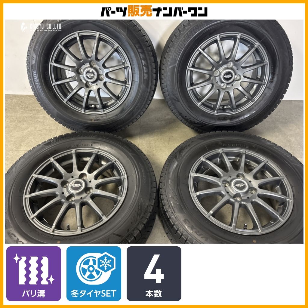 バリ溝】Weds TEAD 14in 5.5J +42 PCD100 ブリヂストン ブリザック