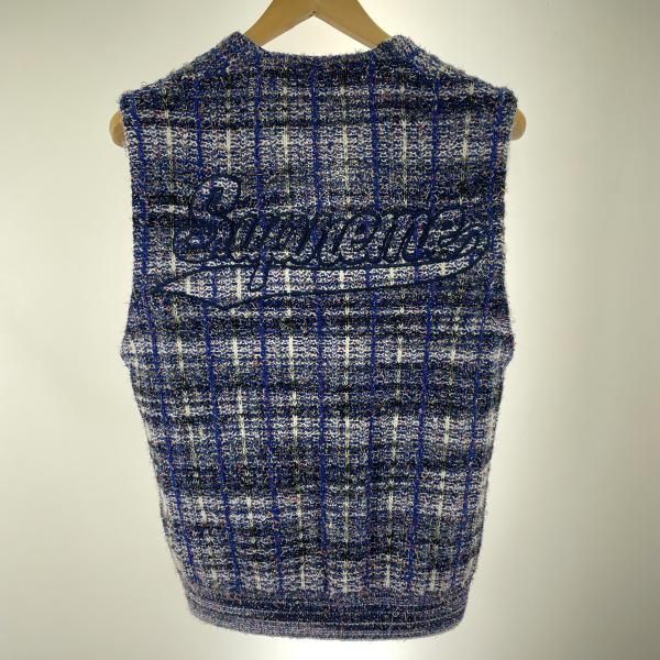 【中古】Supreme 25ss Speckled Zip Up Sweater Vest サイズS 青 シュプリーム[91][240091415111] 中古】Supreme 25ss Speckled Zip Up Sweater Vest サイズS 青