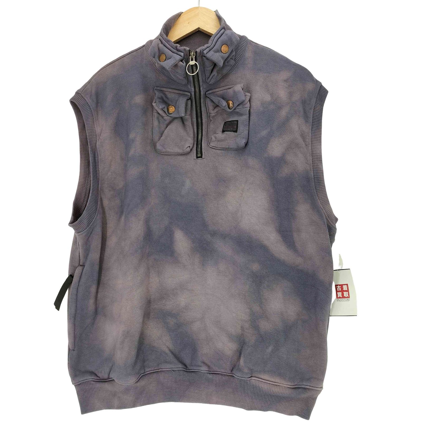 キャピタル KAPITAL French Terry Nickel 4-inch Half-Zip Vest メンズ JPN：4