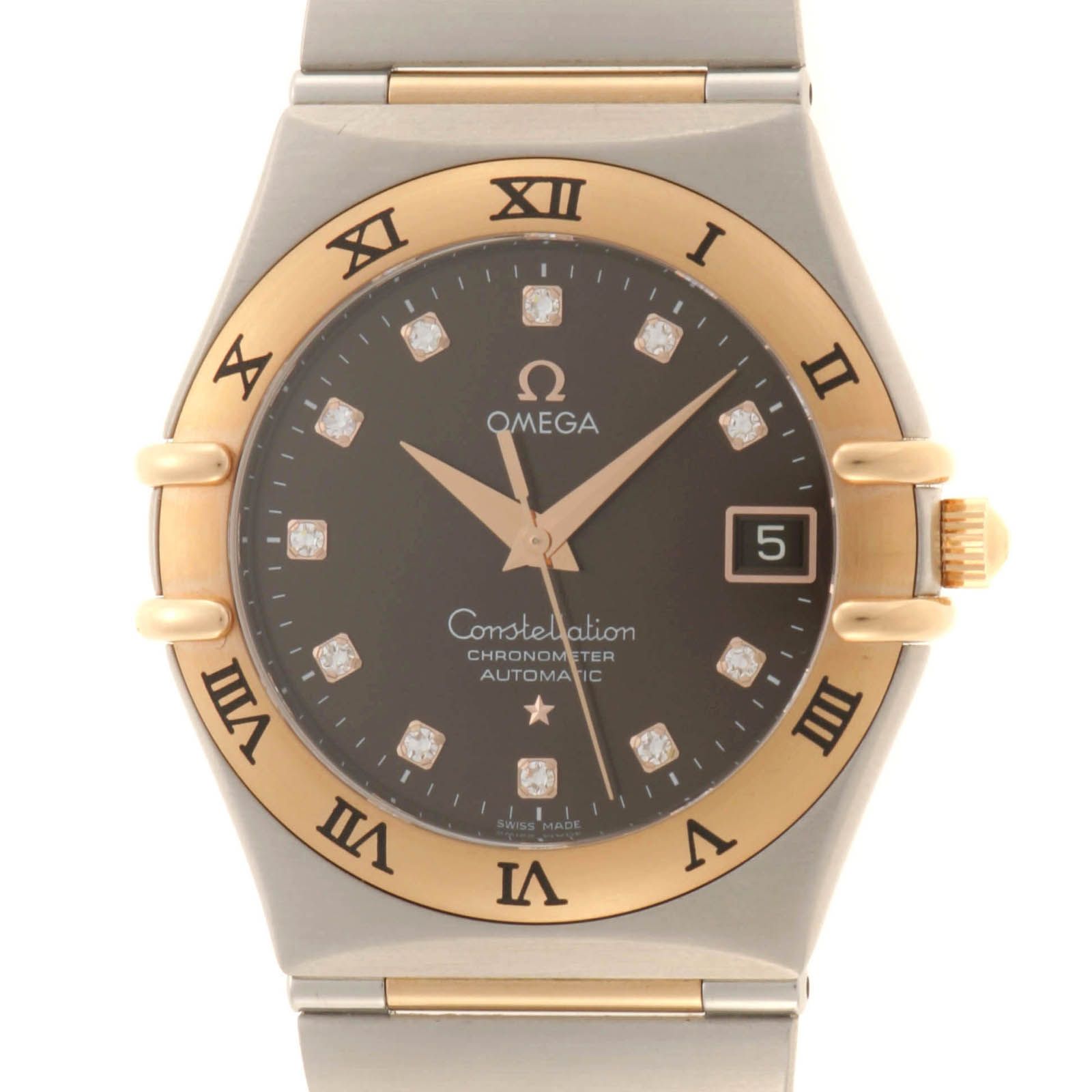 OMEGA オメガ コンステレーション 1301.60.00 腕時計/ステンレススチール/レッドゴールド ブラウン/11PD 自動巻き ユニセックス【中古】