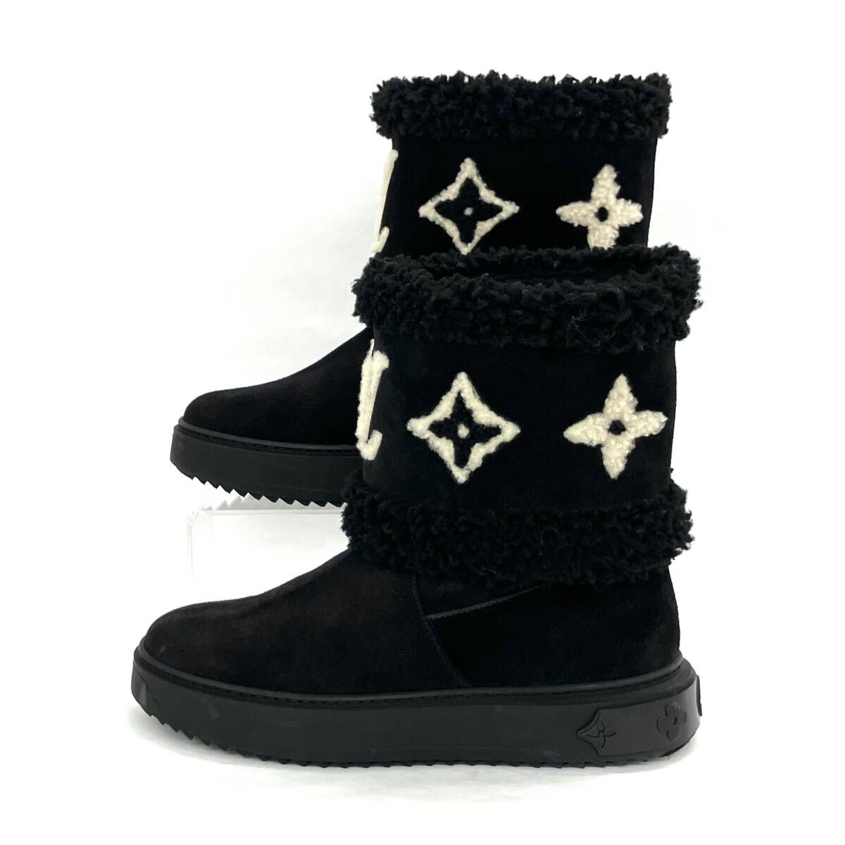 LOUIS VUITTON ルイヴィトン スノードロップ スエード ムートン ブーツ