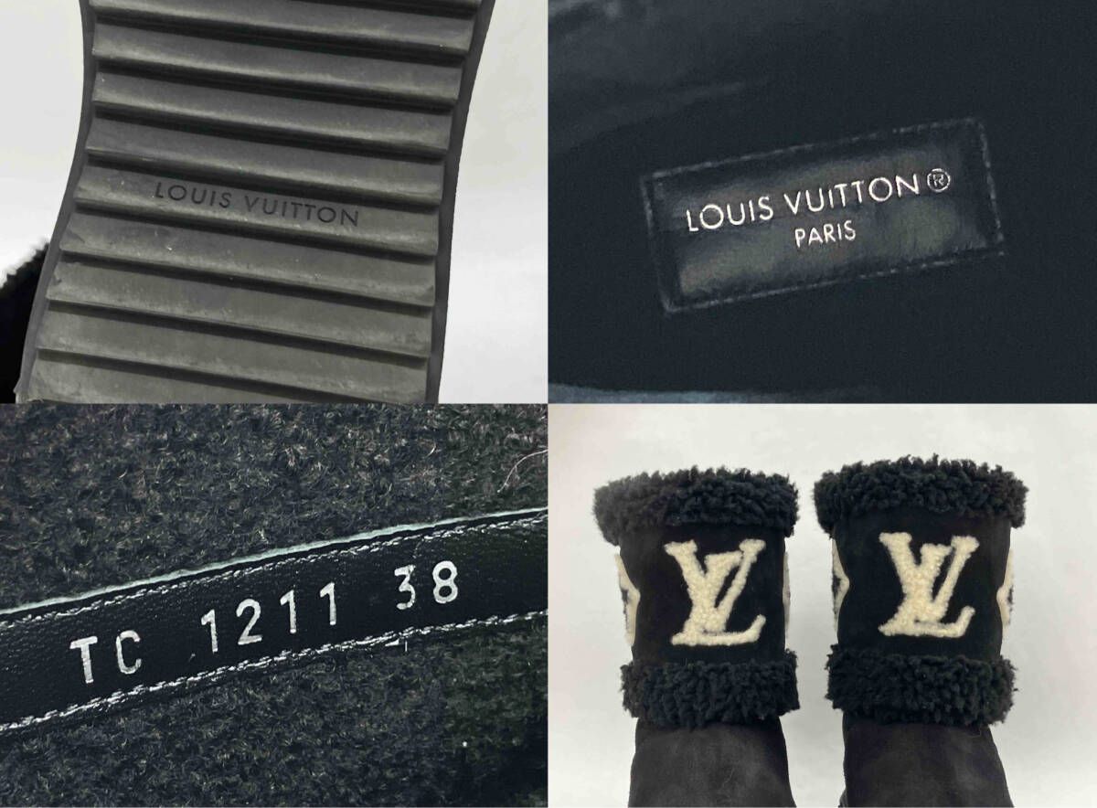 LOUIS VUITTON ルイヴィトン スノードロップ スエード ムートン ブーツ
