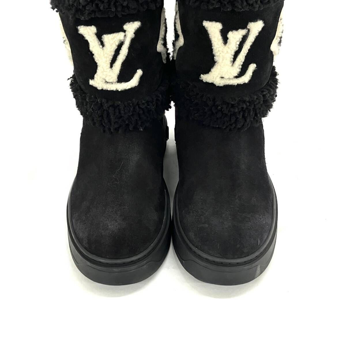 LOUIS VUITTON ルイヴィトン スノードロップ スエード ムートン ブーツ