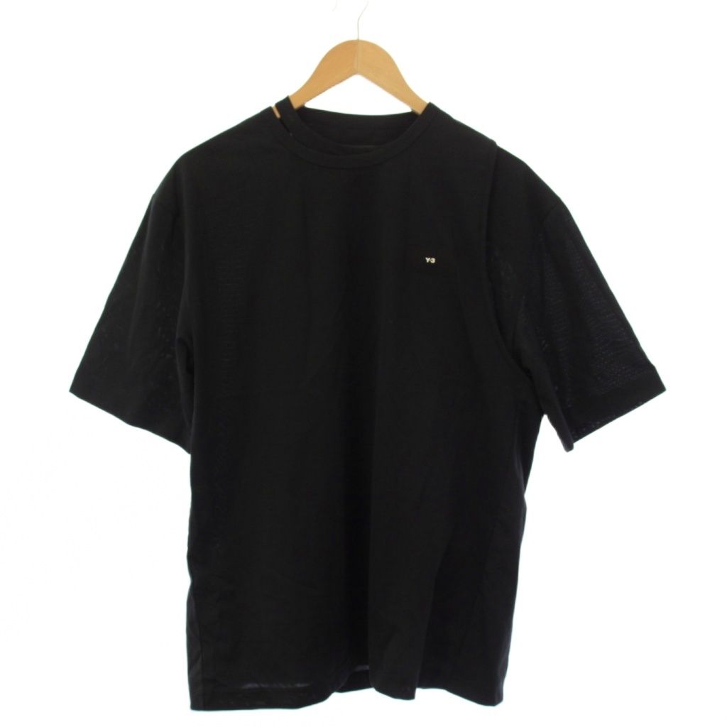 ヨウジヤマモト 黒のTシャツ モード 黒のトップス 半袖カットソー 美品 