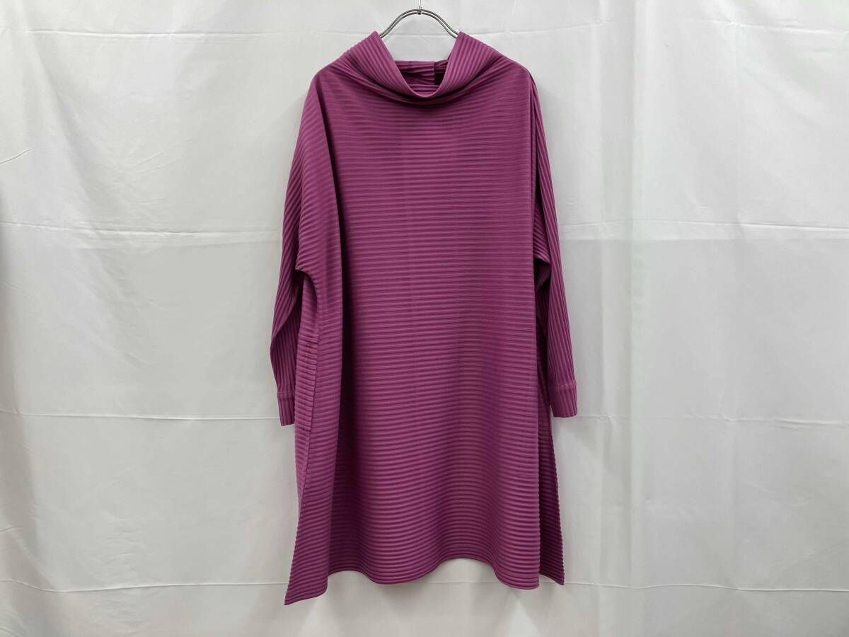 me ISSEY MIYAKE ミー イッセイミヤケ スタンドカラーコート MI21JJ242 サイズ表記無し ピンクパープル系 通年