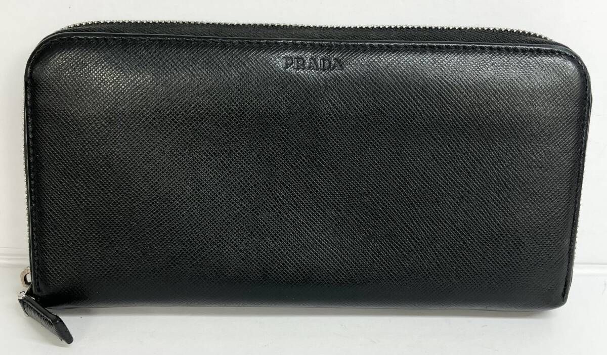 PRADA プラダ 2ML317 ラウンドファスナー 長財布 サフィアーノレザー NERO ブラック