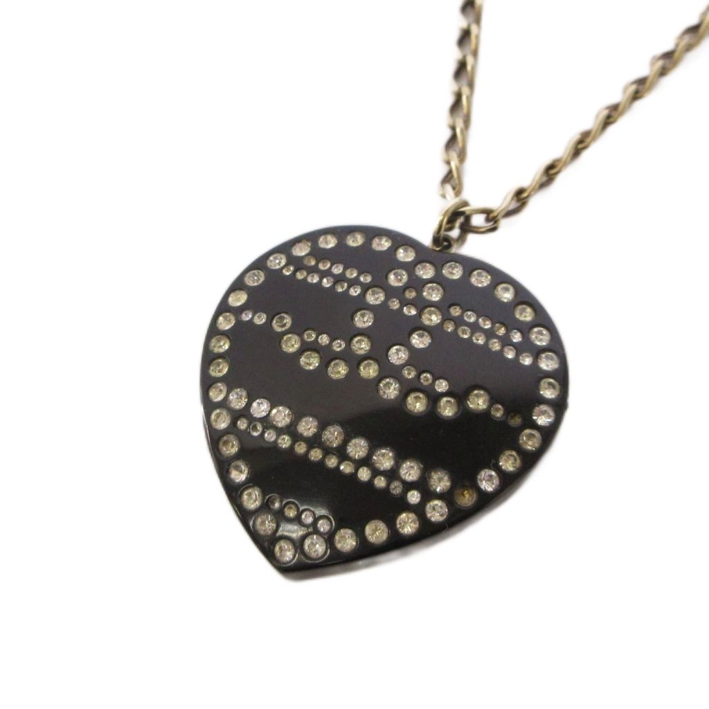り*k様 CHANEL シャネル ココマーク ハート ラインストーン ネックレス シャネル CHANEL 09C ココマーク ハートモチーフ ネックレス