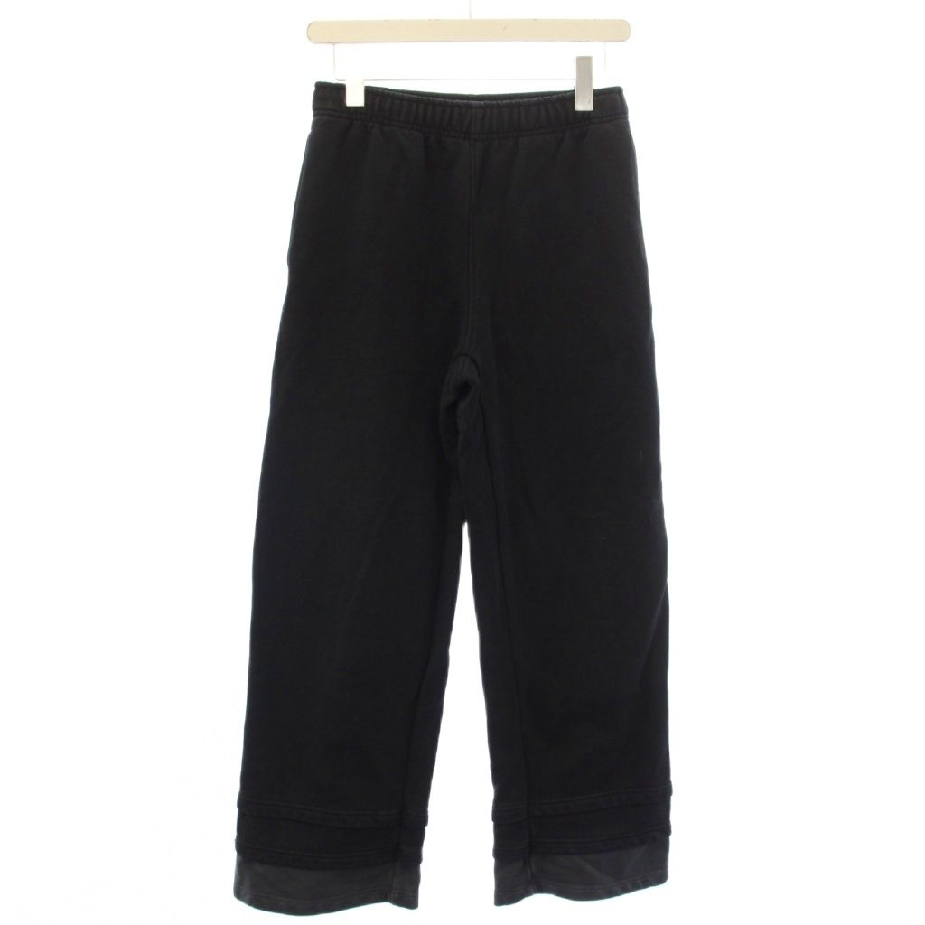 パーバーズ PERVERZE 26SS Step Layered Sweat Pants スウェットパンツ イージーパンツ S 黒 ブラック 0125010803 /TK