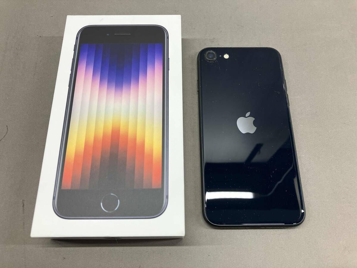 【SIMロック解除済】MMYC3J/A iPhone SE(第3世代) 64GB ミッドナイト SoftBank
