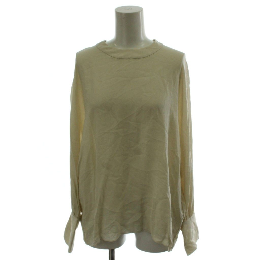 ベイジ BEIGE ブラウス カットソー シルク 2 オフホワイト 長袖 無地