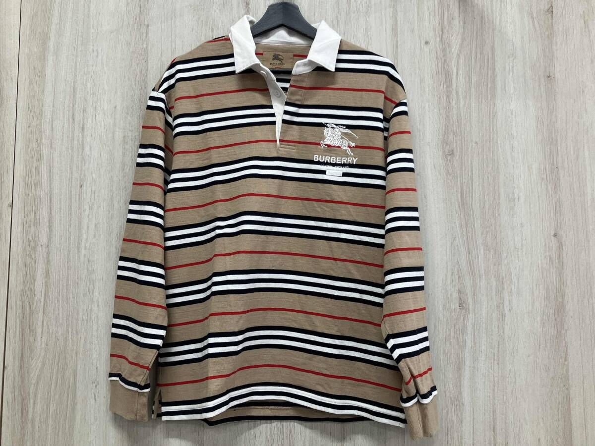 Supreme シュプリーム × BURBERRY 長袖ポロシャツ Sサイズ ブラウン