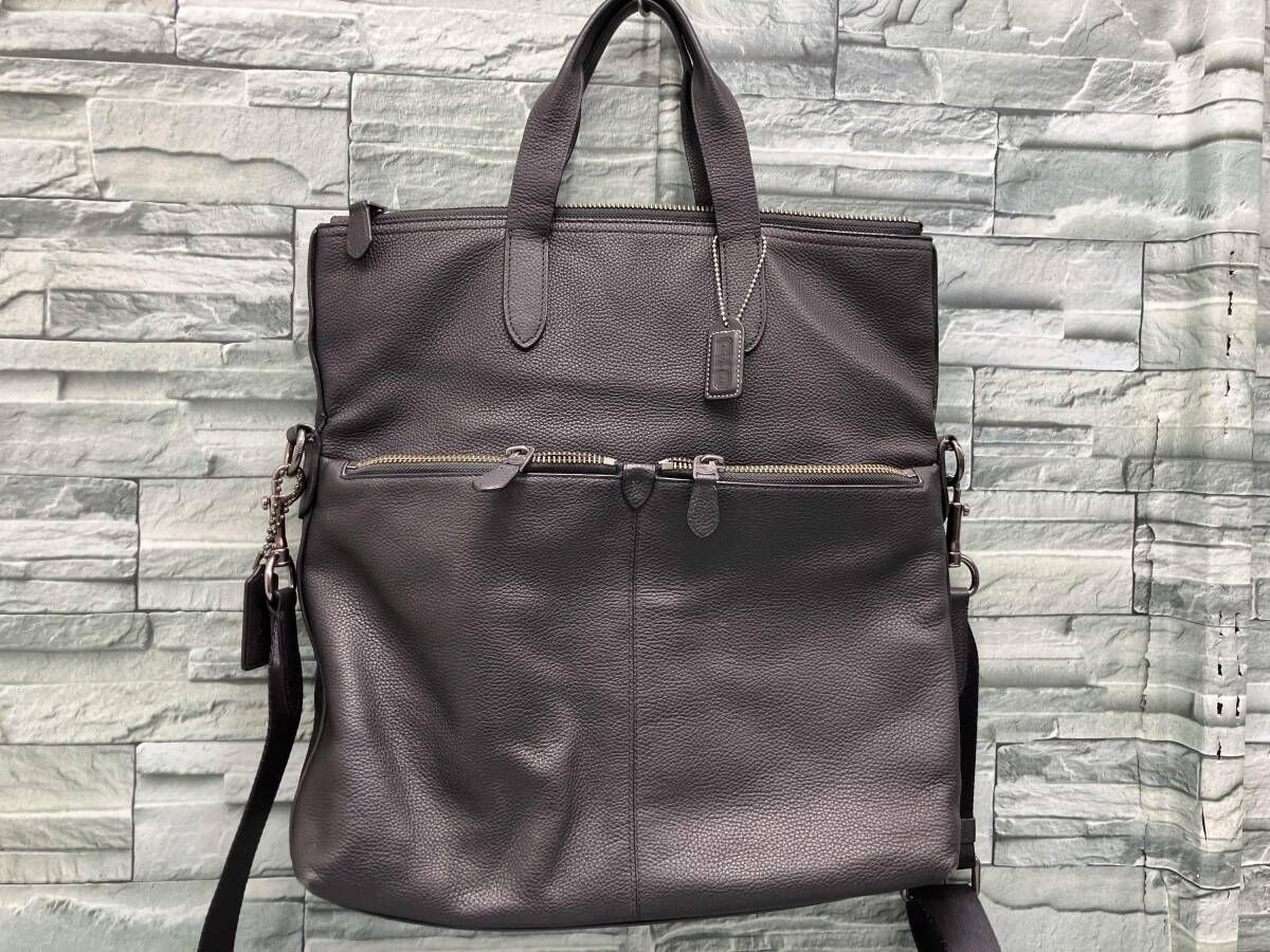 COACHコーチ／ショルダーバッグ／24840／レザー／BLK
