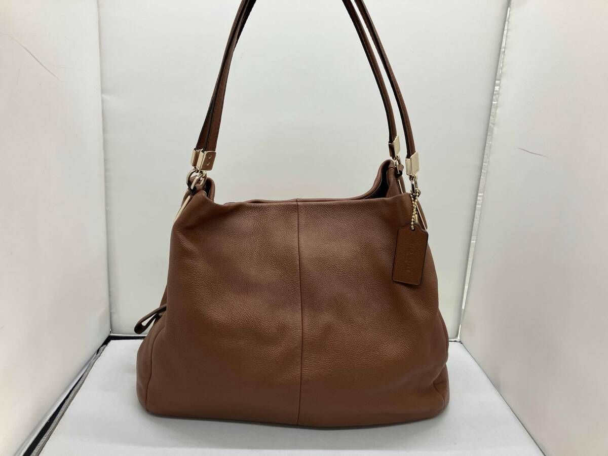 COACH コーチ F34495 マディソン ショルダーバッグ 肩掛け レザー ブラウン 茶