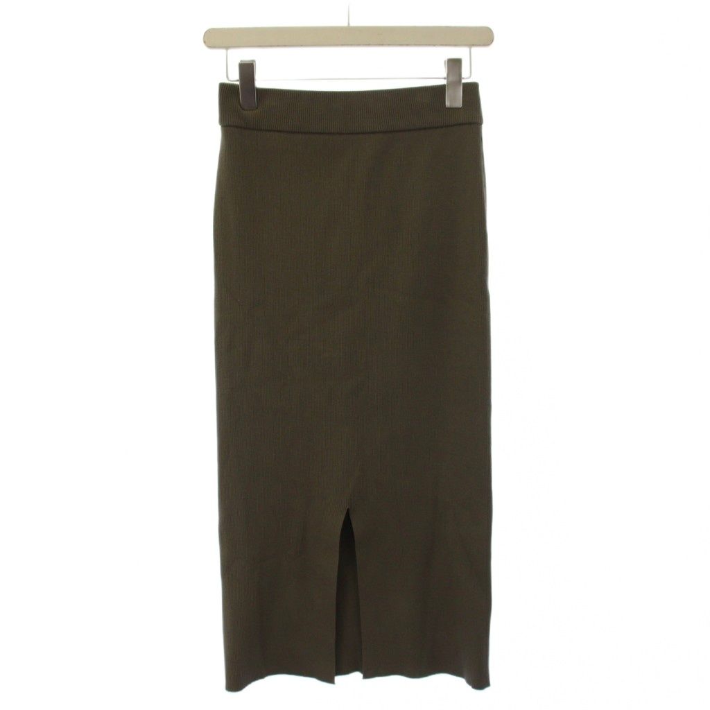 ミューズ ドゥーズィエム クラス MUSE de Deuxieme Classe 25SS DINER RIB タイトスカート ロング リブ 34 カーキ 25060500410010 /BM