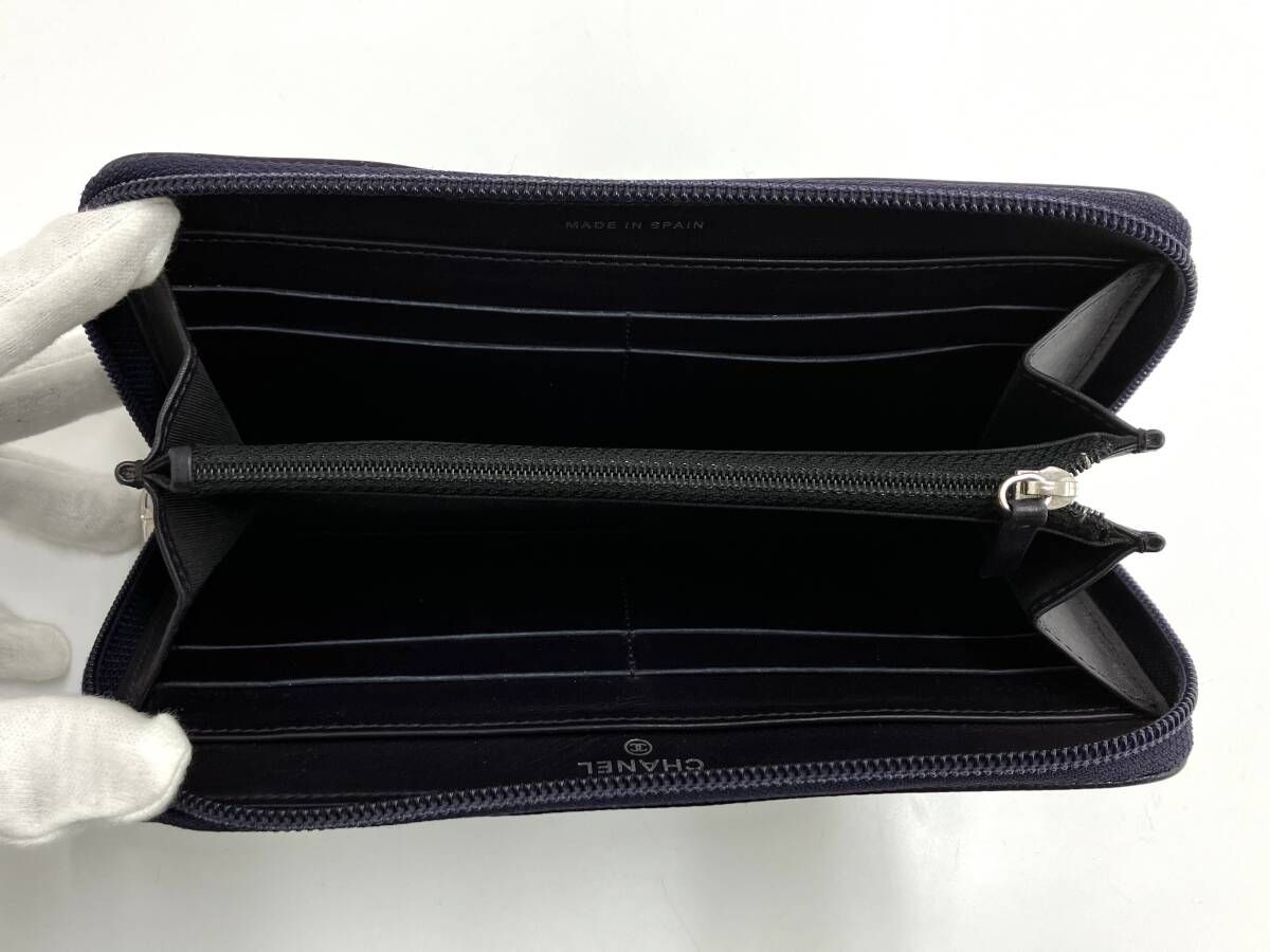 U*U様 CHANEL シャネル ココマーク キャビアスキン 長財布 ラウンドジ 送料無料】CHANEL シャネル ココマーク キャビアスキン ラウンジ