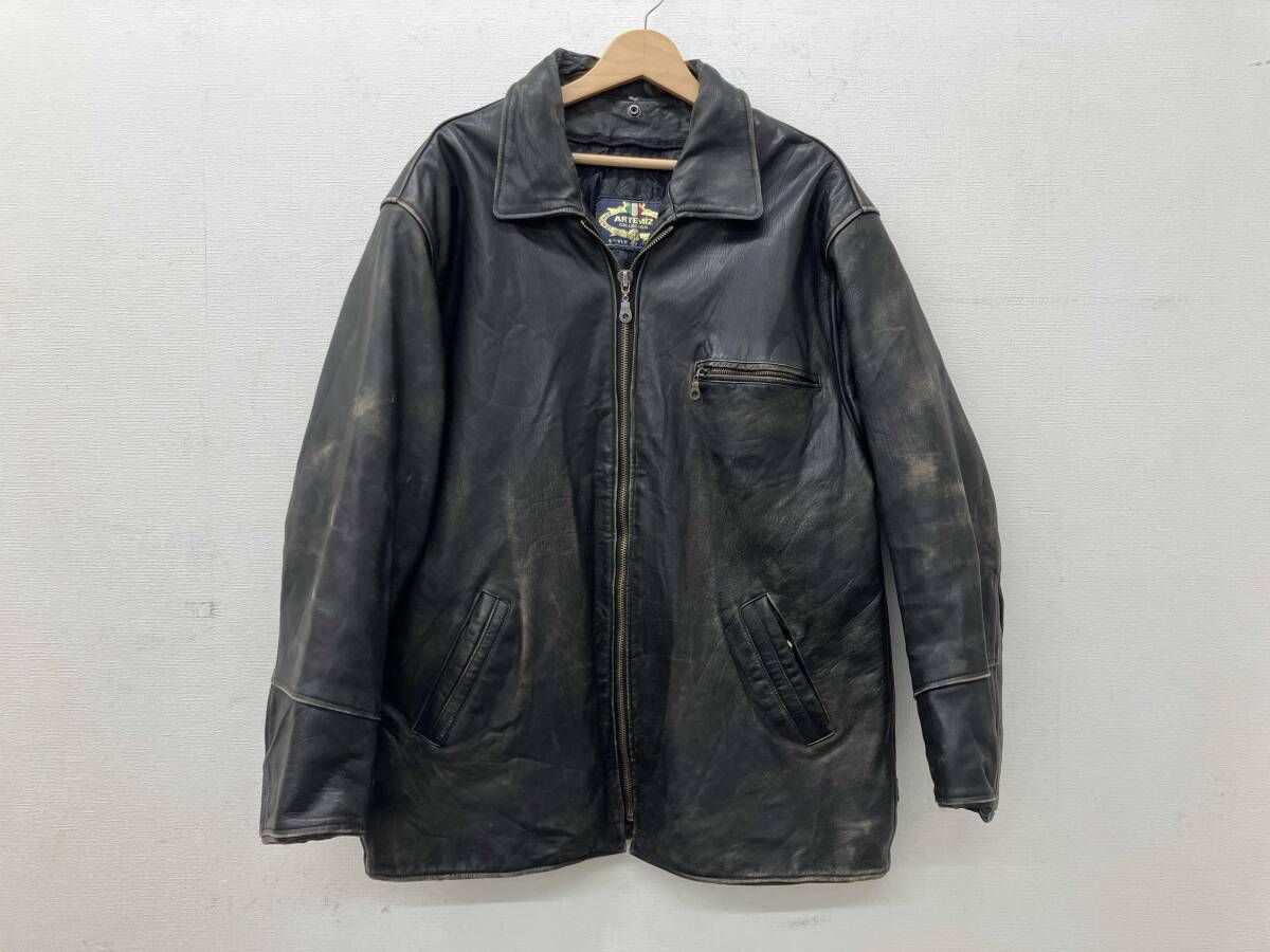 Artemiz Collection アルテミスコレクション レザージャケット ライナー欠品 ポケットほつれ有 ブラック