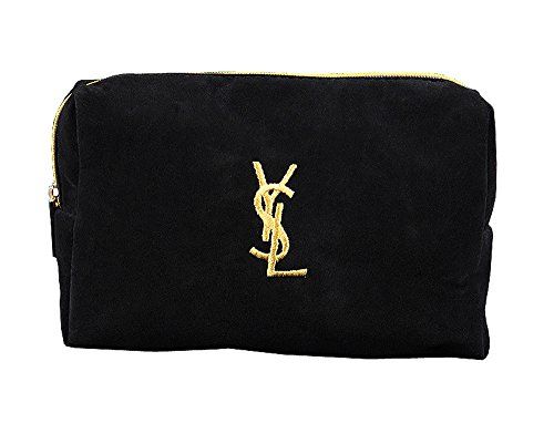 Yves Saint Laurent イヴサンローラン コスメポーチ 小物入れ ブラック×イエロー 並行輸入品 AMI119pms