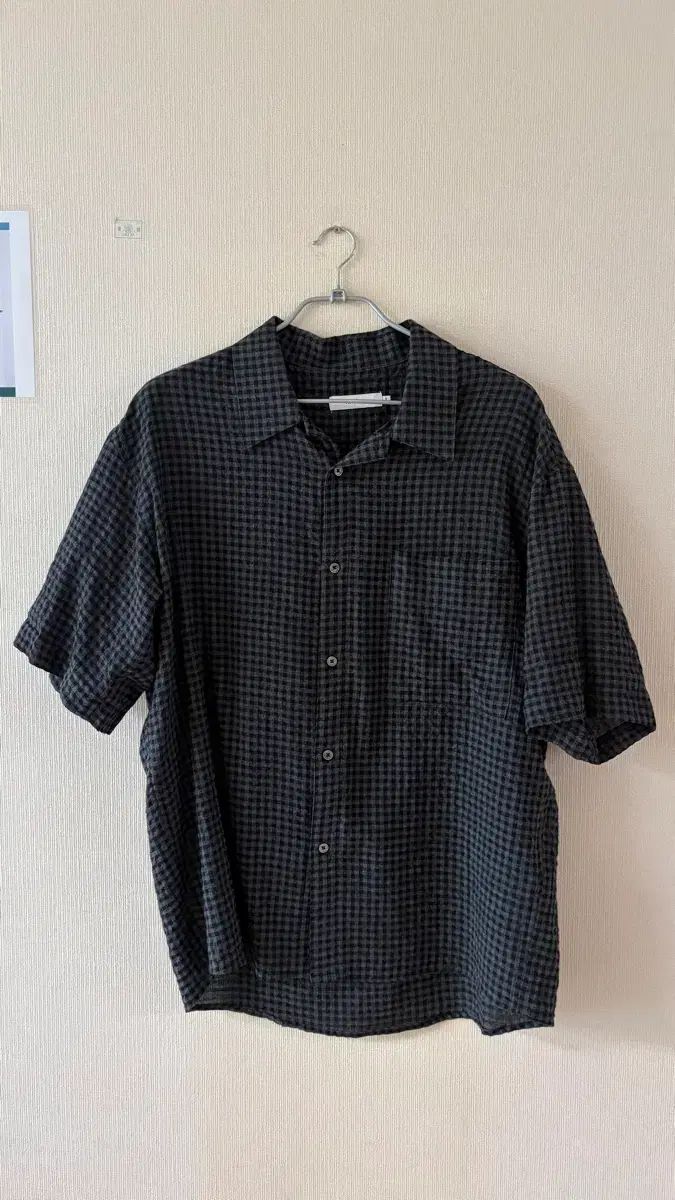 アルバン サンド CHECK ハーフシャツ サンド ブラック 2サイズ