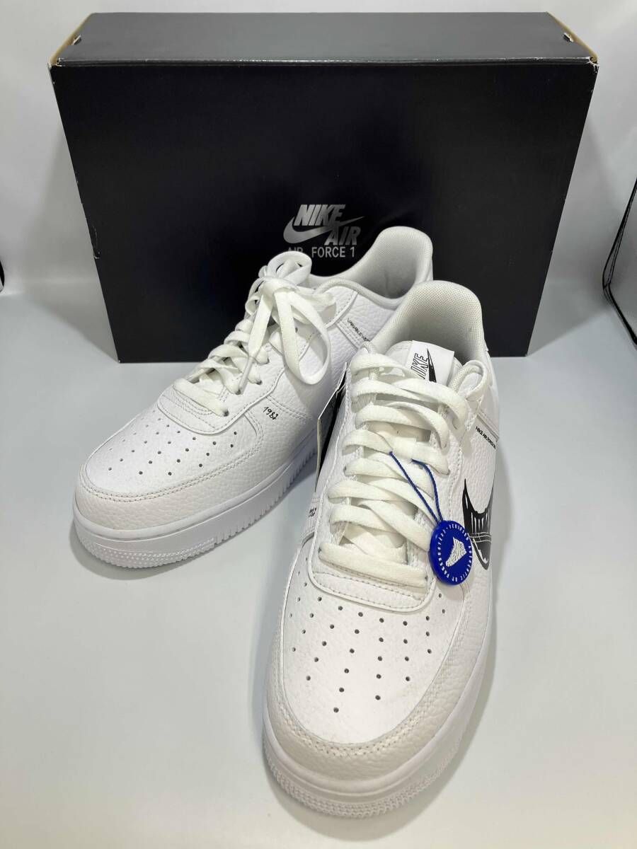 箱あり NIKE ナイキ エアファースト 1 LV8 ユーティリティ CW7581-101 27.5cm 白 スニーカー 靴