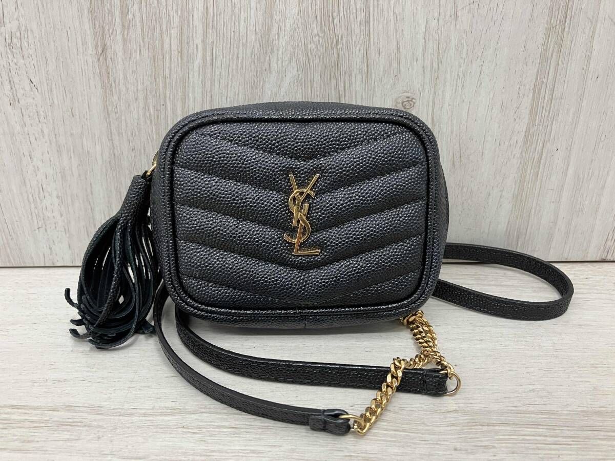 サンローラン　YVES SAINT LAURENT ベイビー・ルー　635088 チェーンショルダーバッグ　クロスボディ　黒　ポシェット