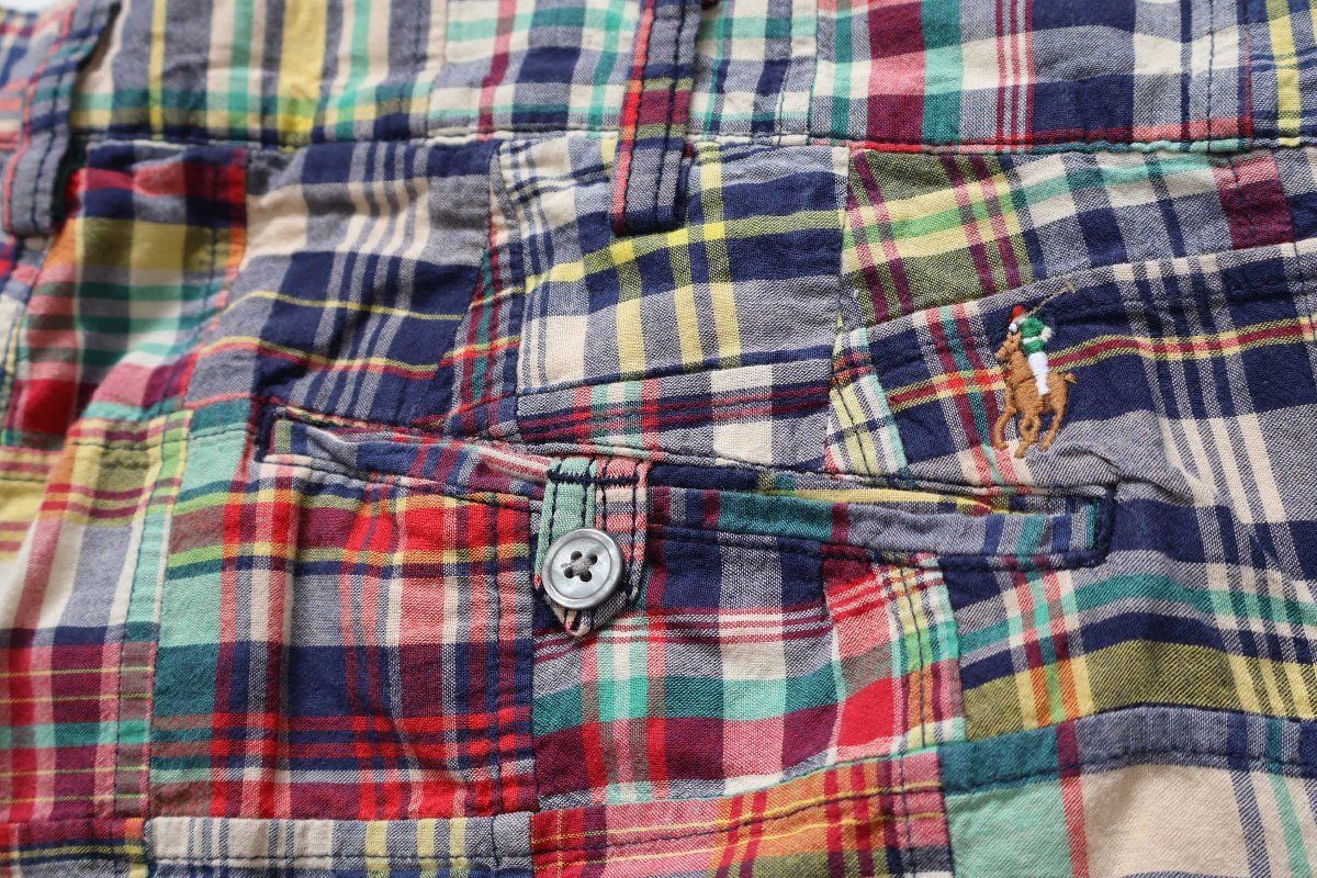 ポロ ラルフローレン CLASSIC FIT 9 マドラスチェック パッチワーク