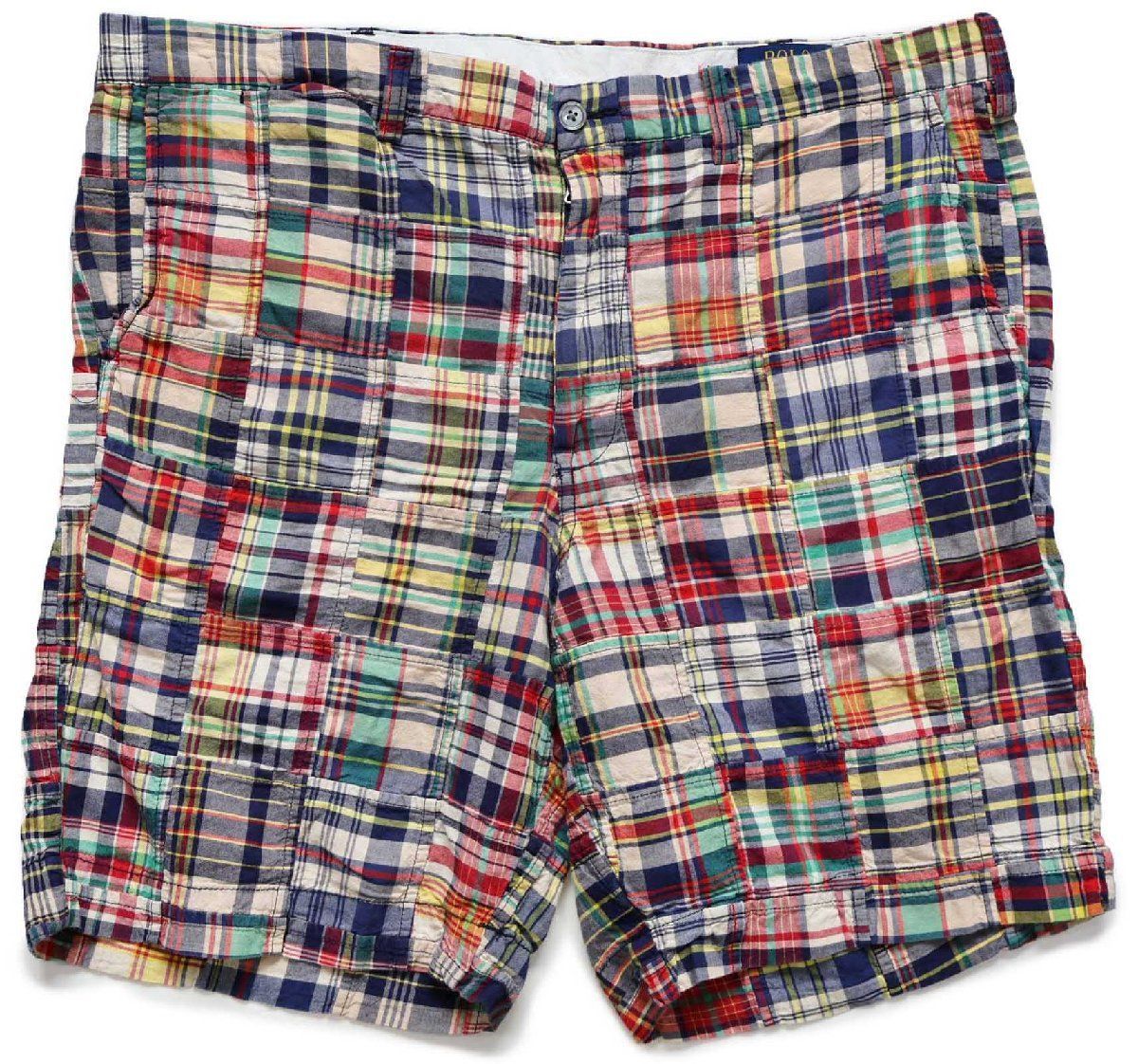 Ralph Lauren ラルフローレン パッチワーク チェックパンツ W36 ポロ ラルフローレン CLASSIC FIT 9 マドラスチェック パッチワーク