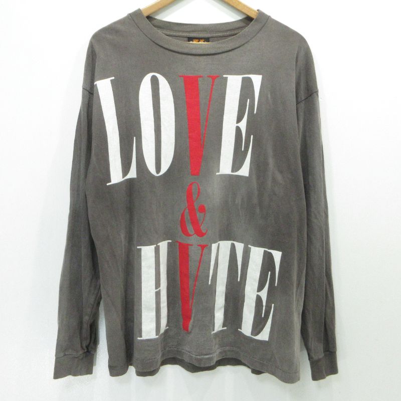 【三重本店】 中古 SAINT MICHAEL | セントマイケルセイントマイケル LS TEE VLONE ロングスリーブ長袖Tシャツ SM-S22-0000-068 ブラック サイズ：L 【108】