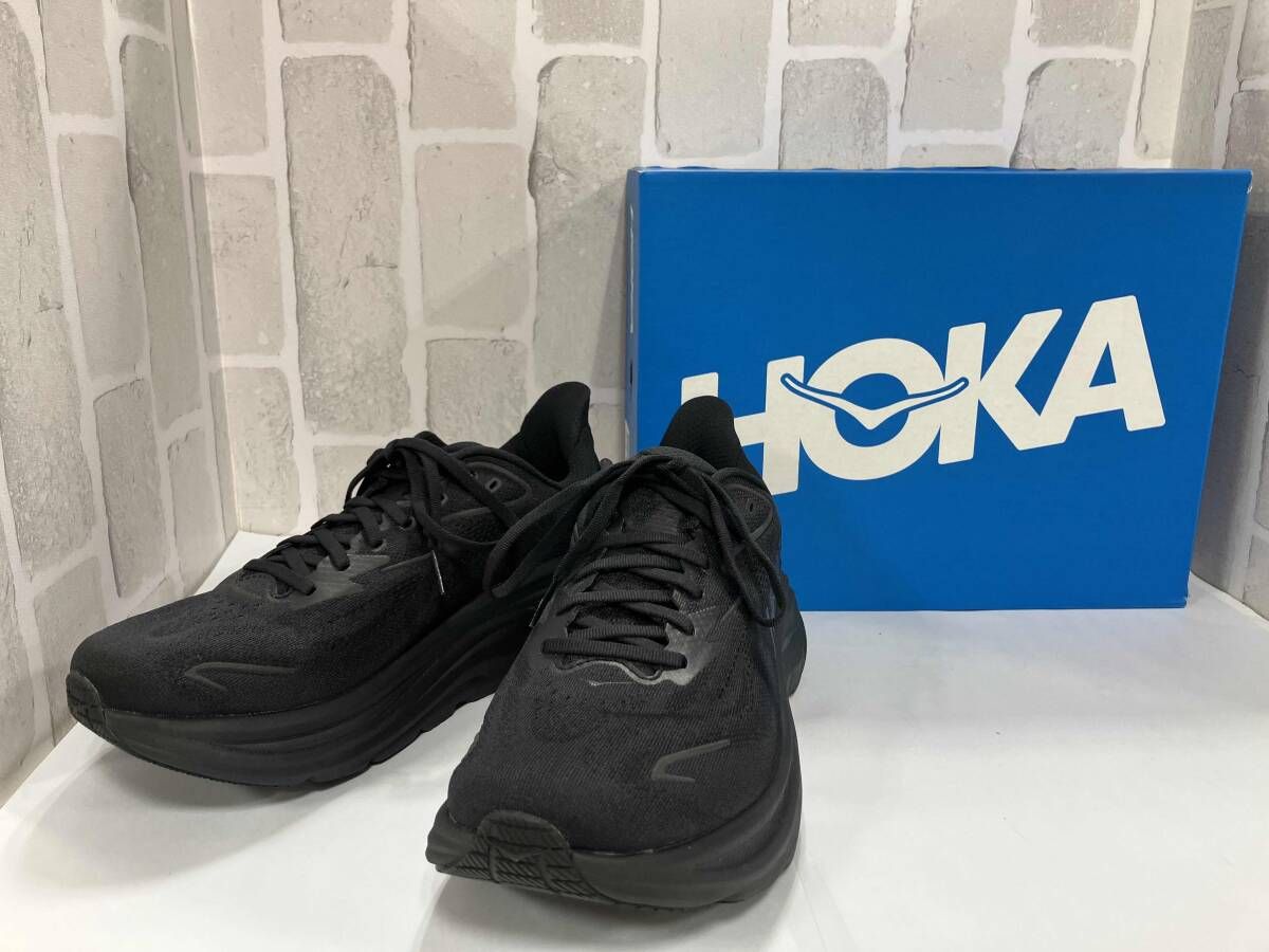 HOKA ONE ONE スニーカー 1162032 CLIFTON 10 WIDE ブラック 26cm 通年
